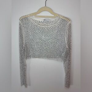 Hot Delicious Embellished Rhinestone Crop Top – Excellent Condition - Size Large